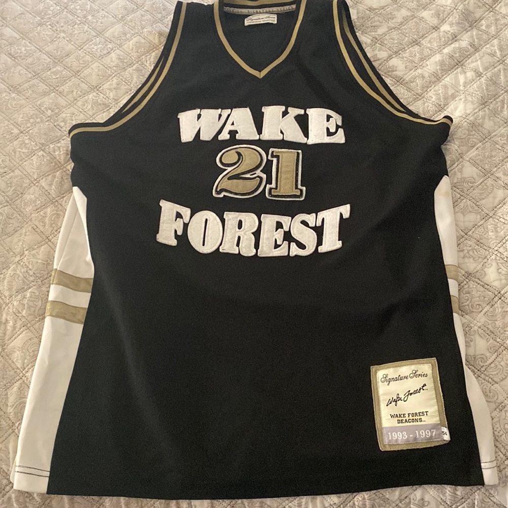 Tim Duncan Wake Forest Throwback Signature Series Jersey